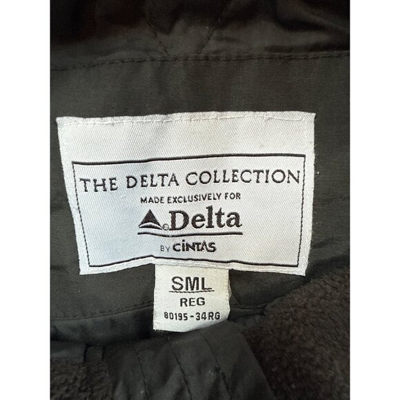 Delta Fleece-Lined Black Jacket With Red Stripes - Picture 4 of 4